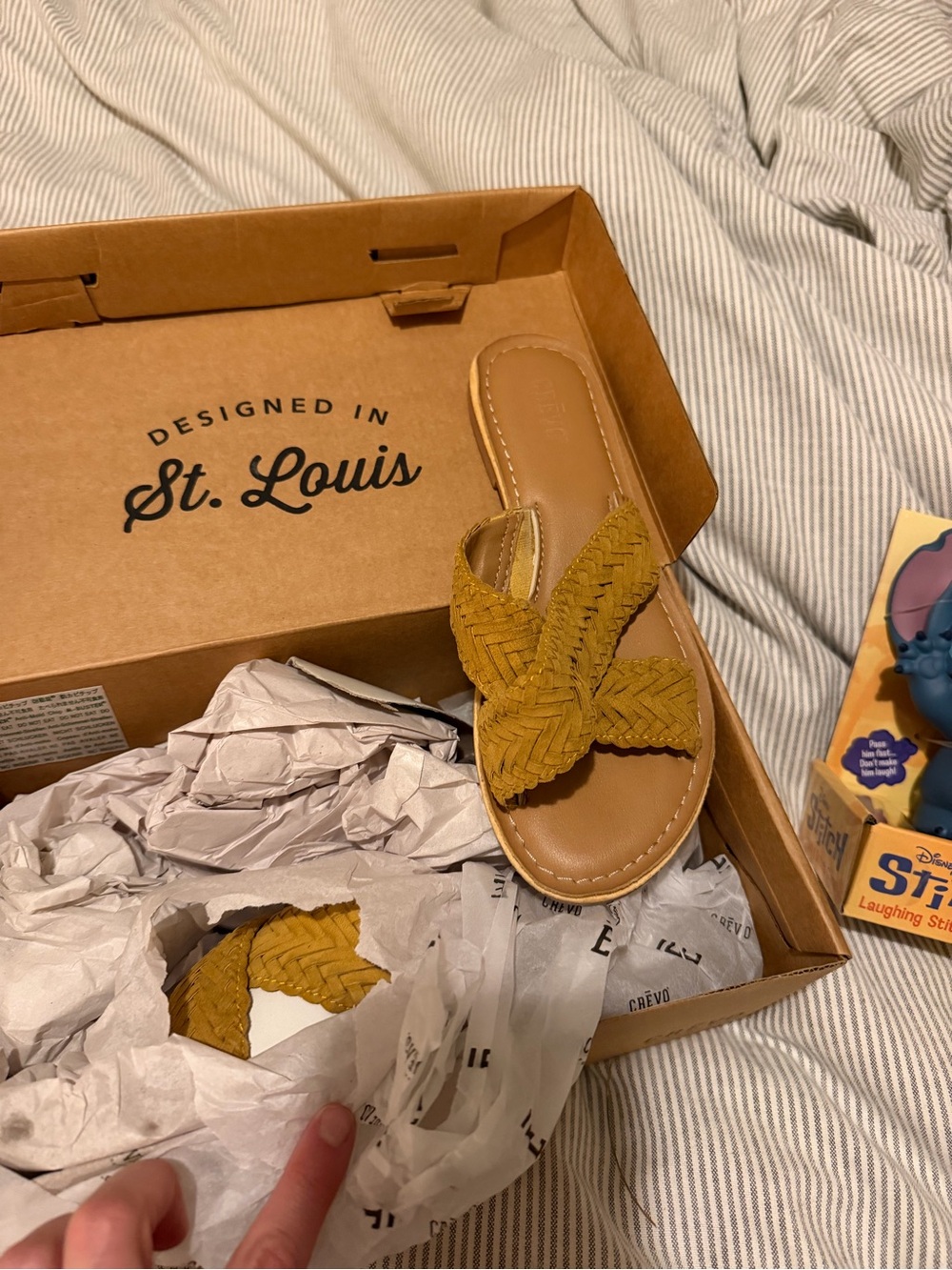 Crevo Mustard Braided Slide Sandal - Women’s Open-Toe Slip-On